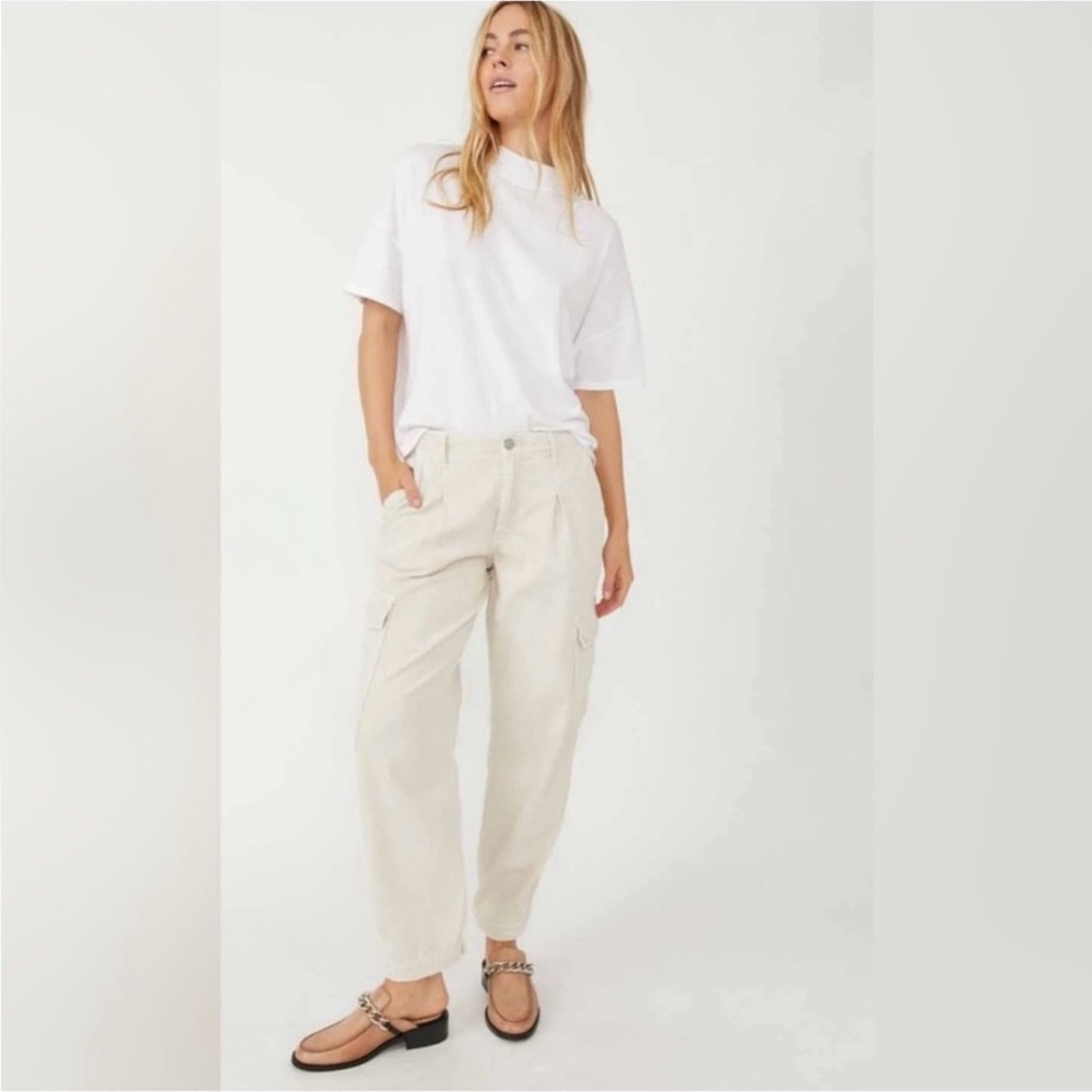 Free People • We The Free First Light Utility Pants • 4 • Almond Milk - Picture 2 of 12